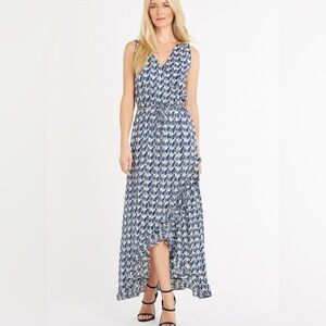 Hamptonite Silk Dress S Asymmetrical Ruffled Sleeveless Fairycore Flowy